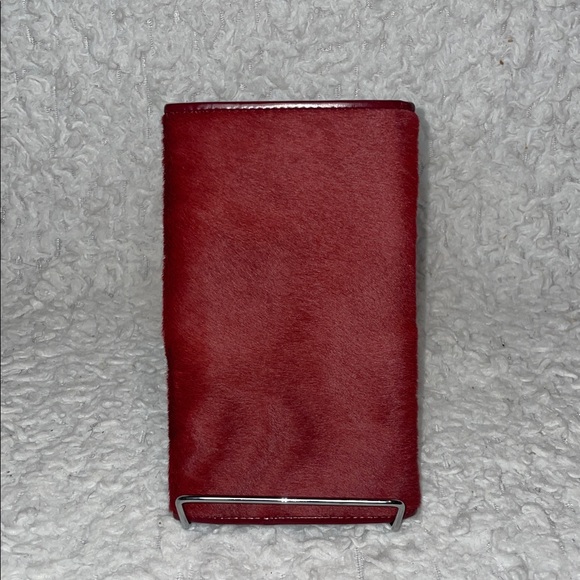 Gucci Vintage Rare Calf Pony Hair & Leather Oxblood Bi-fold Long Kisslock Wallet - Picture 7 of 14
